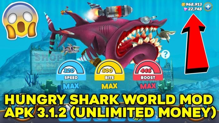 Cara Unduh Hungry Shark World Mod