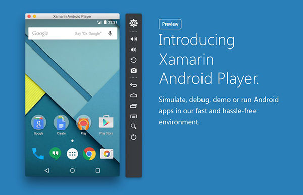 4. Xamarin Android Player