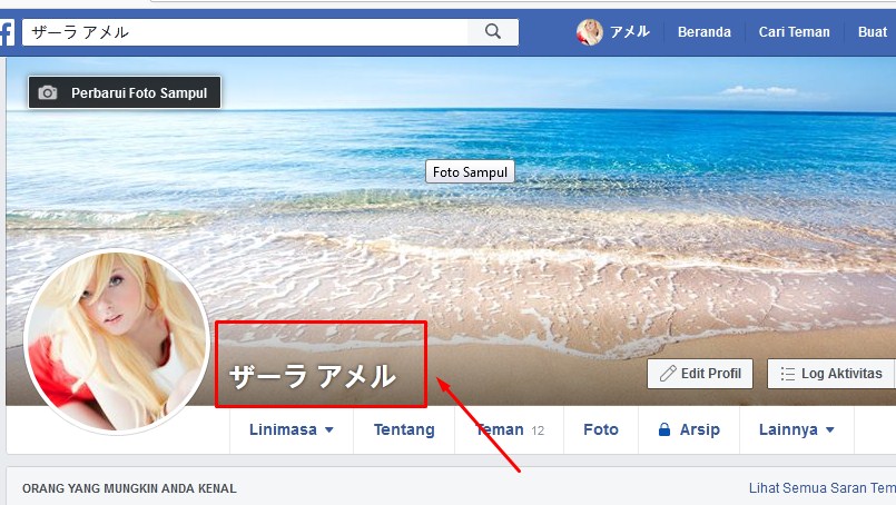 Nama FB Jepang Keren
