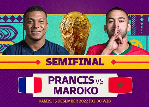 Riwayat Laga Timnas Prancis Dan Timnas Maroko Pada Piala Dunia 2022